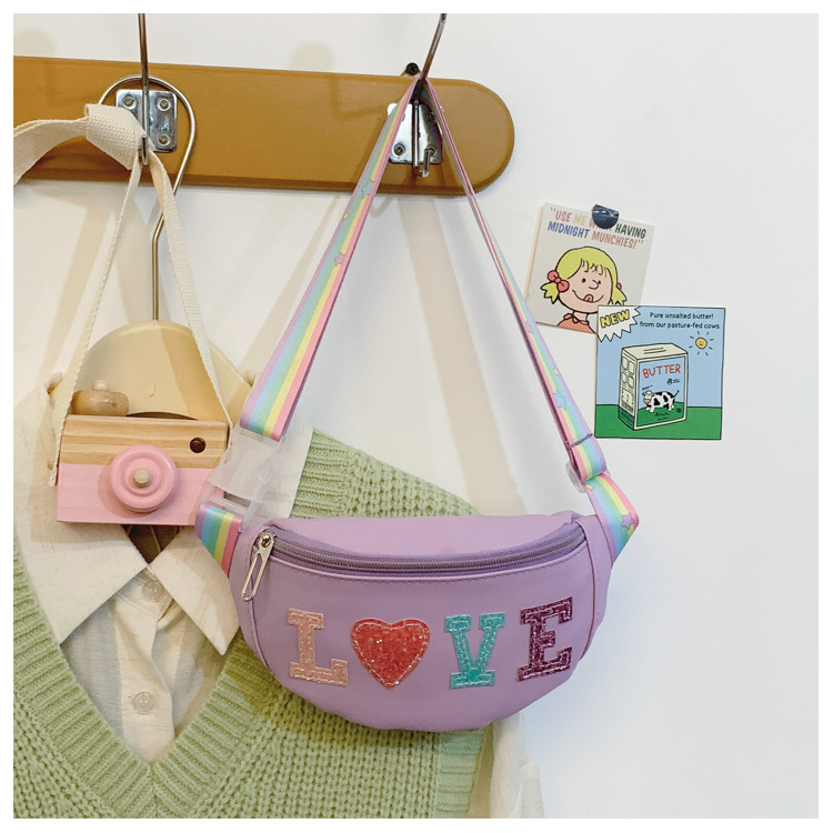 198g Weight Polyester Lining Material Sequins Fashion Element Zipper Closure Type Sling Strap Strap Type Fanny Pack Bags Type Casual, Daily Occasion Pu Leather Material Letter Pattern All Seasons Season Kid'S Gender Cute Style Dumpling Shape Shape Kid'S Pu Leather Letter Cute Sequins Dumpling Shape Zipper Fanny Pack 14