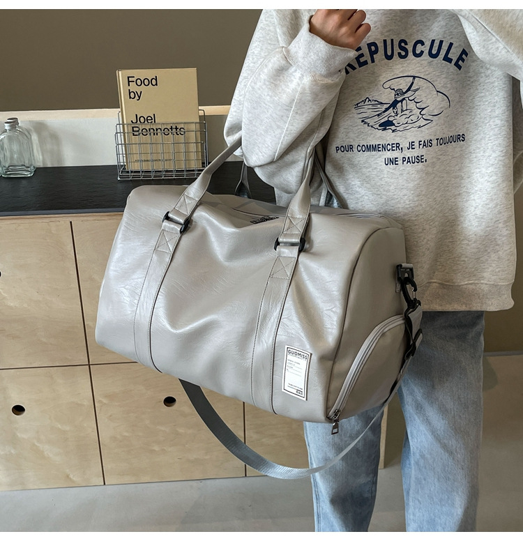 Men's high-end travel bag, large-capacity sports and fitness bag, women's leather travel clothes, luggage bag for men undefined
