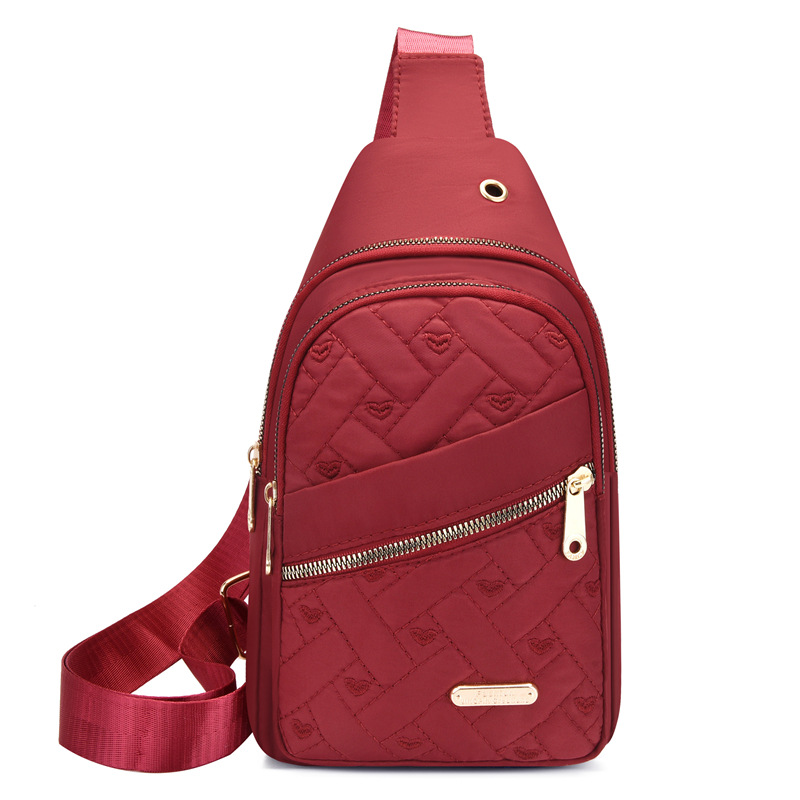Nueva moda casual bolso de mujer multi-capa bordado hilo estilo coreano bolso de hombro simple mujer de mediana edad bolso de pecho de la madre