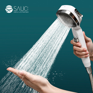 Japanese Supercharged Shower Head Four-Speed Supercharged Anti-Fall and Anti-Leakage Bath Shower Beauty Shower Head