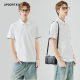 Apo Men's Clothing | Men's Short-Sleeved T-Shirt Polo Shirt Summer High-End Stitching Contrasting Loose Lapel Casual Top
