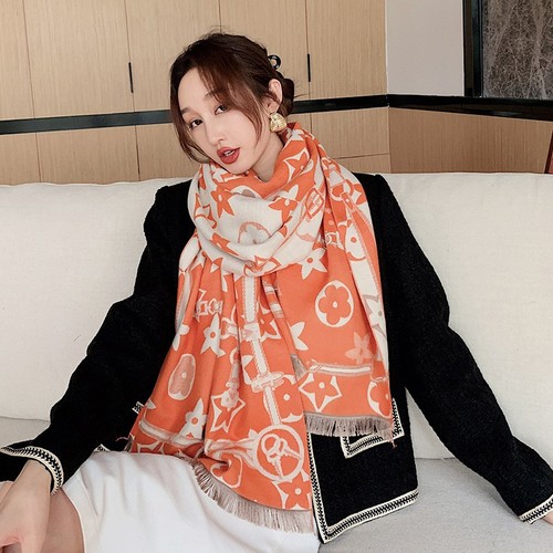  Korean version air-conditioning shawl versatile new imitation cashmere scarf women's winter versatile thickened double-sided student scarf