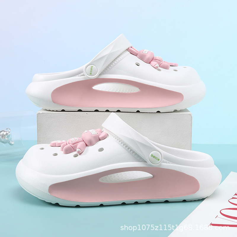 Verano agujero al aire libre zapatos de las mujeres antideslizante playa al aire libre de suela gruesa punta cerrada caca sensación de moda todo partido ventas directas de la fábrica
