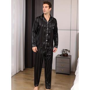 P 15740 Silk Stripe Pajamas Set �l�y��H˯�� �W���羳