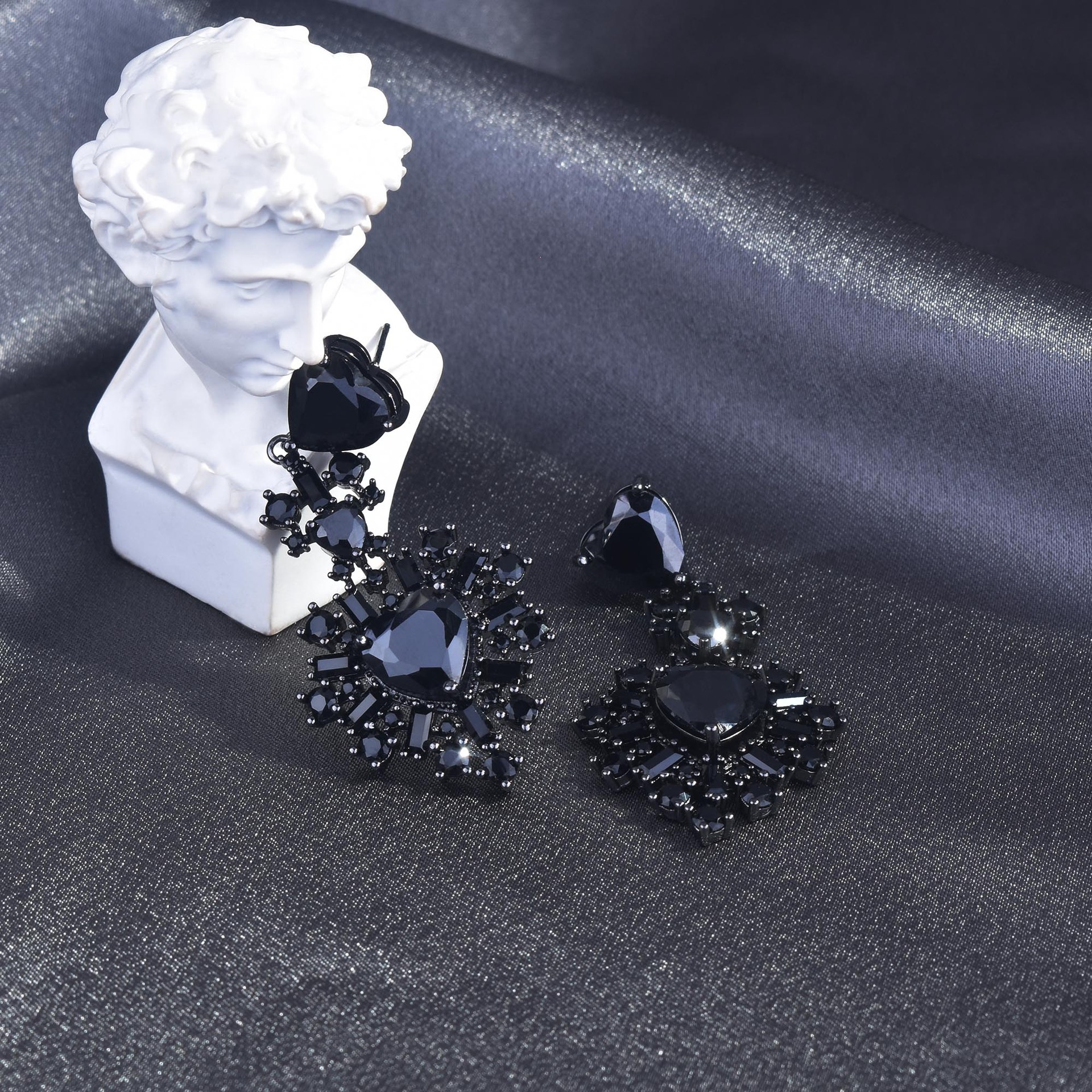 Corazón Cobre Piedras Preciosas Artificiales Pendientes Pendientes display picture 8