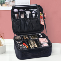 Women's Cosmetic Bag, Portable & Compact Makeup Organizer with Detachable Dividers, Instagram-Worthy Handheld Vanity Case