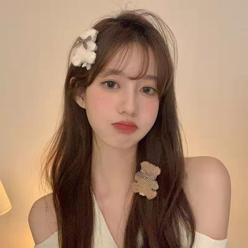 Winter and Autumn Plush Bear Hair Clip, Side Clip for Girls, Hair Accessory, New  Ears Hairpin