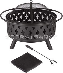 Heating barbecue grill factory direct fire pit barbecue table party Brazier European and American supermarket stove round outdoor
