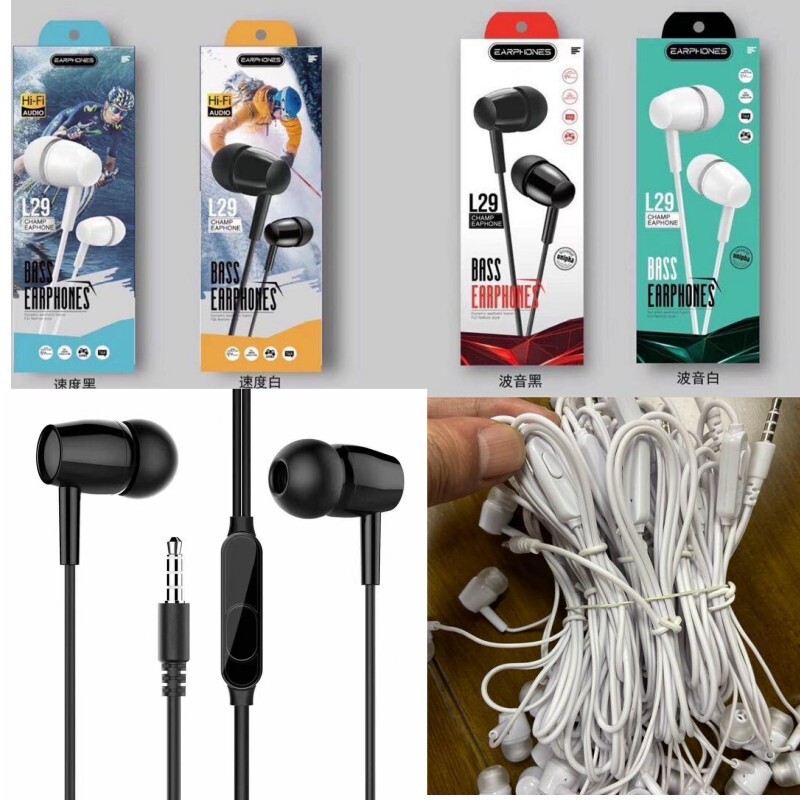 D21 cross-border foreign trade wire control headset with microphone L29 in-ear for Android Apple Huawei mobile phone earplugs