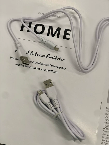 Apple, white charging cable, mobile phone