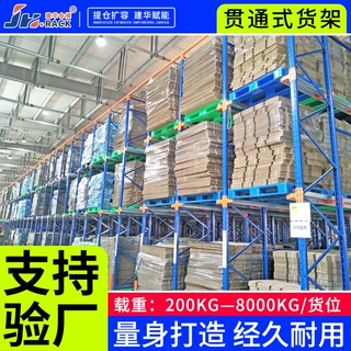 工厂定制重型仓储贯通货架食品冷库冷链仓库库房货架工业重型货架