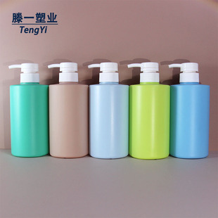 Customized Shampoo Bottle Single Layer Hdpe Round Plastic Bottle Sub-Bottle 500ml Lotion Bottle Cosmetic Bottle