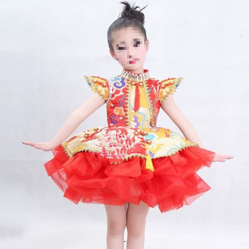 Этно детский праздничный костюм, чай Qimen Hong Cha для мужчин и женщин, этно стиль