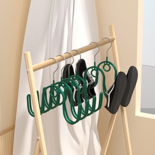 Plastic Multi-functional Shoes Drying Rack Household Storage Shoes Hanging Rack Hanging Clothes Hanger Artifact Windproof Balcony Shoes Drying Rack