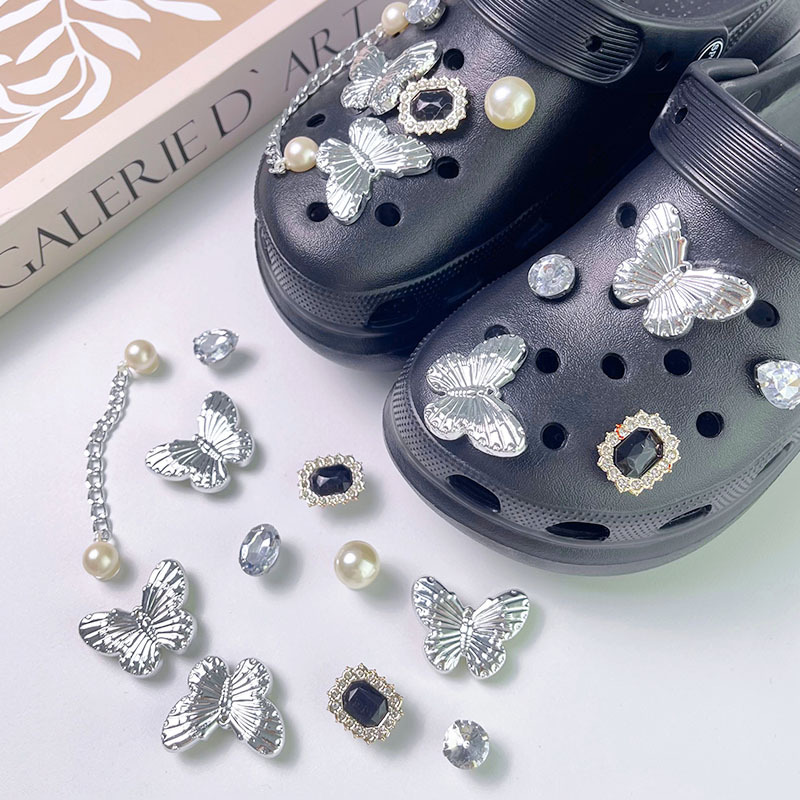 洞靴アクセサリー女性装飾diy靴ボタン智必星靴花靴飾りセットバックルネット赤高級感靴花