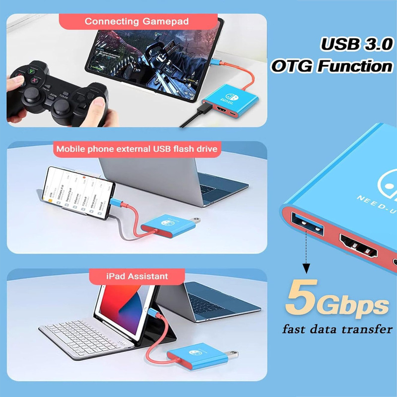 适用任天堂type-c电视投屏扩展转换游戏机switch便携式底座拓展坞|undefined