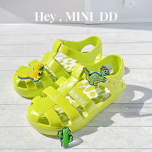 MINIDD女童趣味罗马鞋2024夏新款韩版儿童软底沙滩鞋果冻凉鞋防滑
