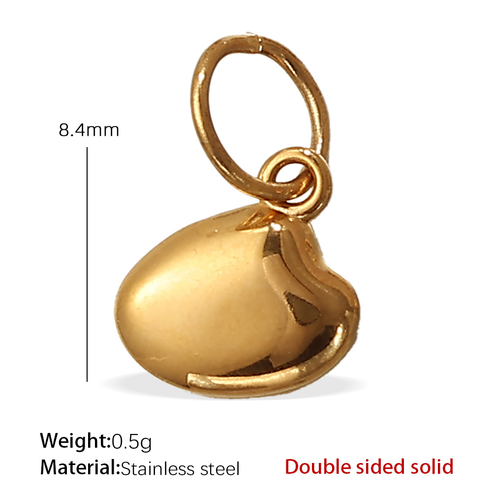 Accesorios de joyería transfronterizos europeos y americanos colgante tridimensional de simulación colgante en forma de corazón de pingüino cereza colgante de collar casero de bricolaje