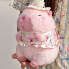 ネットセレブ同風 夏限定 ビーチカピ風 バラぬいぐるみ かわいいモルモット 誕生日プレゼント