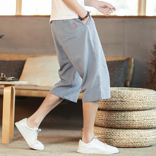 Summer solid color trend retro trousers