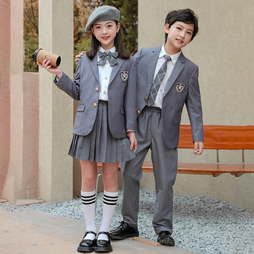 Kindergarten uniforms, spring and autumn student clothes, British style primary and secondary school uniforms, class uniforms, performance clothes, children's suits