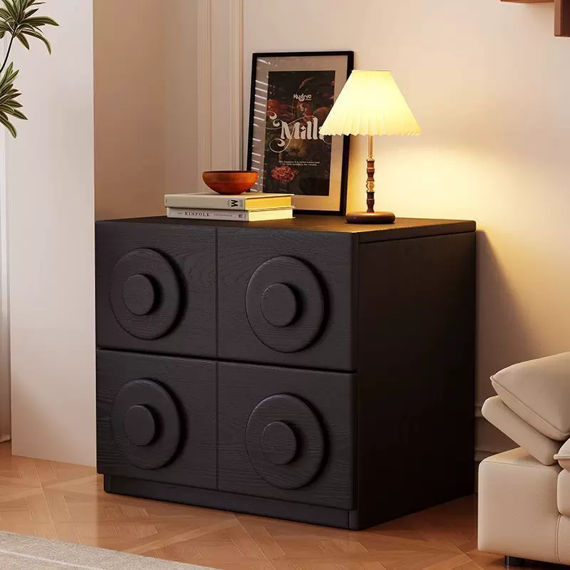 定制中古风模块组合柜实木多功能斗柜简约家用收纳落地柜客厅跨境