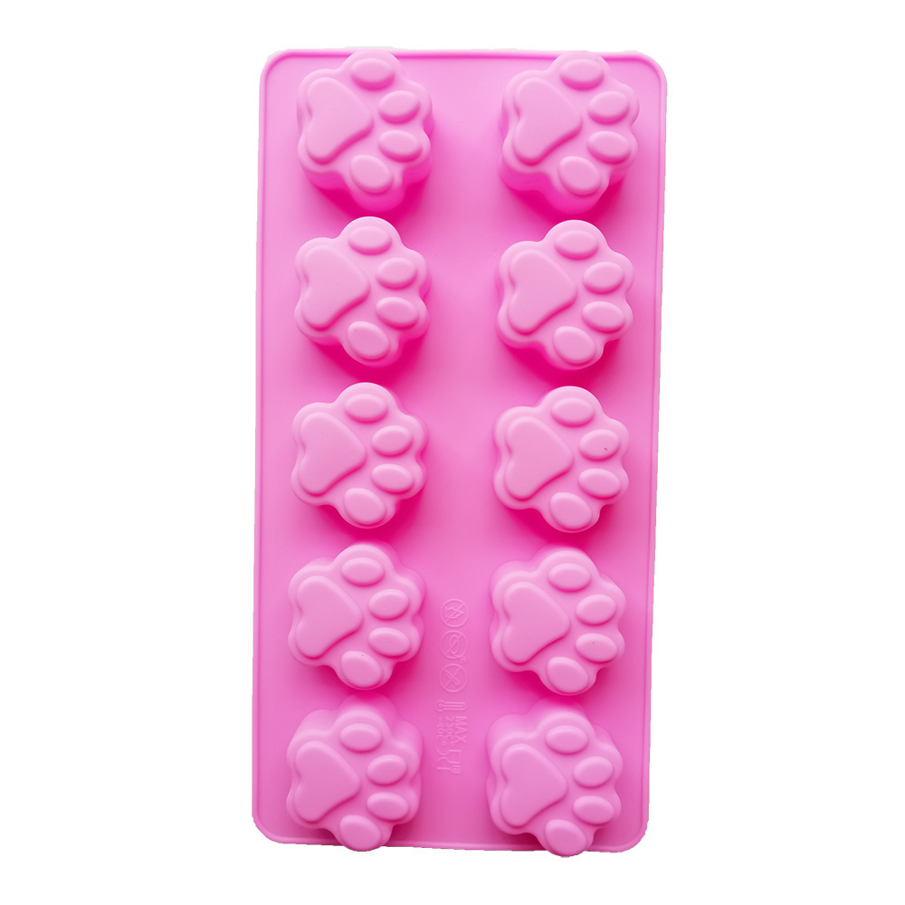 Silicona 10 con garra de gato 174 molde de silicona de chocolate molde de cubitos de hielo para hornear pastel de arroz