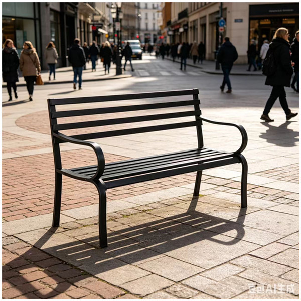 Garden bench for 2 seats metal black garden chair suitable for…