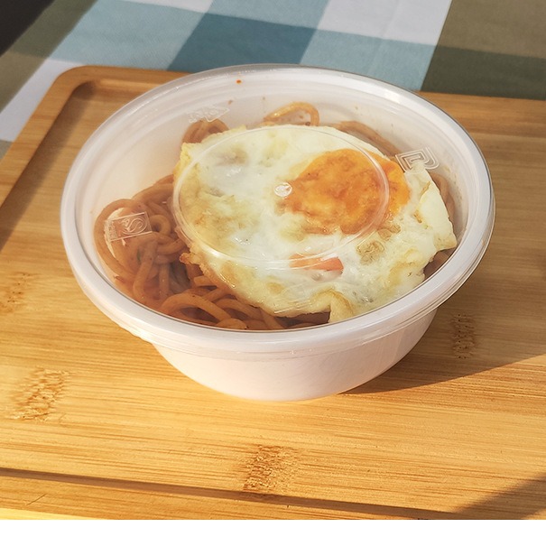 弘臻批发一次性塑料碗酒店用汤粥打包碗可封口覆膜包装碗可蒸煮碗