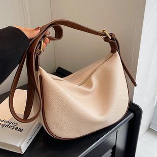 Fashion Simple Bag Women's 2025 New High-end Sense Shoulder Saddle Bag Casual All-match Dumpling Bag Crossbody Bag