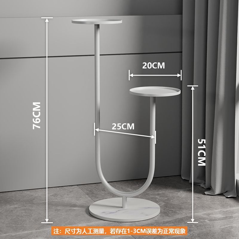 2단 꽃꽂이/화이트 스탠드/설산 화이트 락 플레이트