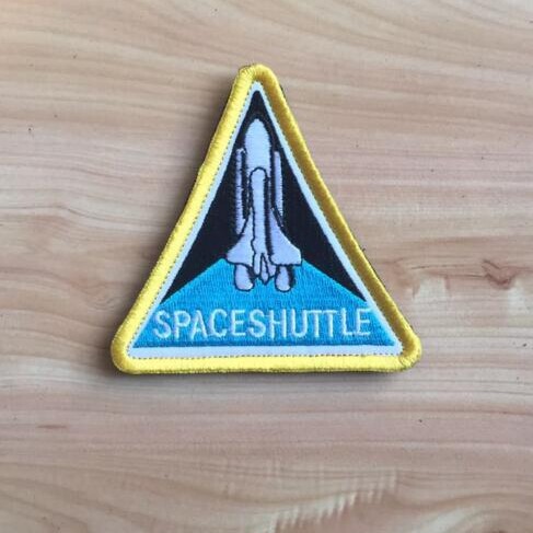 China's National Aeronautics and Space Administration NASA Logo Excellent Cloth Patching Machine Clothes Patch Badge Cloth Sticking Velcro