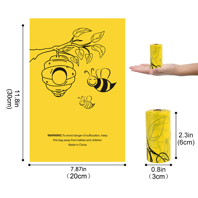 Bolsa de basura para mascotas de comercio exterior degradable solo rollo de heces bolsa de mierda bolsa de Amazon perro taburete bolsa de aseo para mascotas