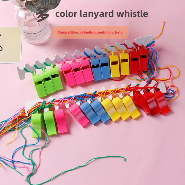 Sporting goods plastic whistle children's toys color cheer refueling referee whistle fans factory direct wholesale