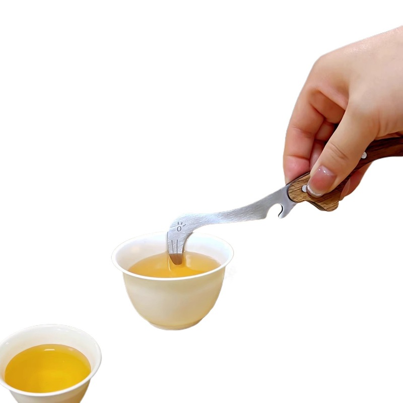 鹅嘴茶夹家用茶杯夹泡茶洗杯茶夹功夫茶具配件一体不锈钢茶夹|undefined