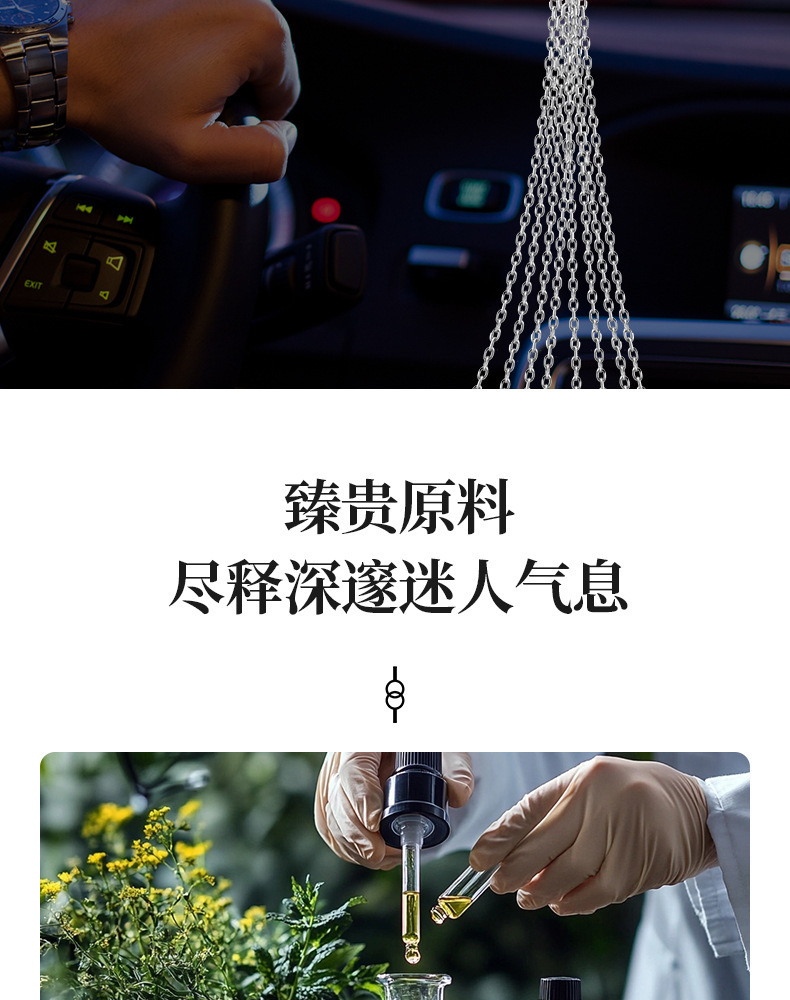 Specially Designed for Foreign Trade, Car Fragrance Perfume, Car Interior Hanging Ornament, Long-Lasting Light Fragrance for Car Interior, High-End Pendant Decoration