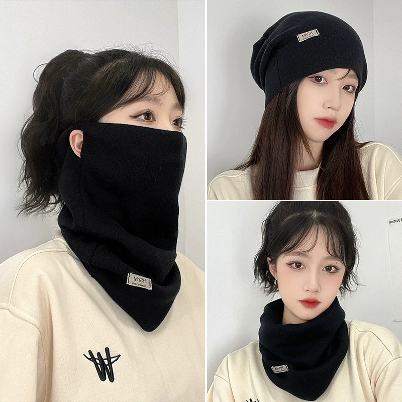 Colored winter scarf, keep warm universal mask, with neck protection, increased thickness