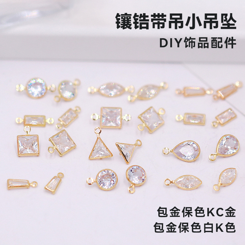 geometric stone inlay with zircon