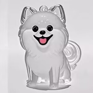 かわいい子犬透明毛収納ボックス動物毛玉カプセルペンダント装飾記念ダストボックス収集おもちゃ|undefined
