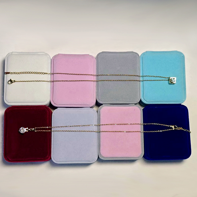 Caja de joyería de lana de textura de cabello redondeada caja de collares al por mayor caja de pendientes colgante brazalete caja de anillo caja de joyería caja de embalaje