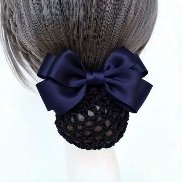 Professional hair accessory for women, net hairnet for flight attendants, nurses, bank employees, work hair accessory, bow hairnet