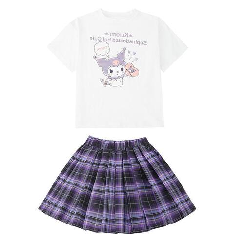 Girls suit summer dress  new style summer college style jk uniform skirt children's Internet celebrity big children two-piece set