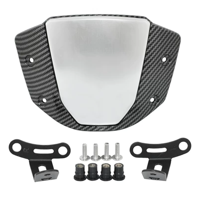 Motorcycle front windshield CB650R 19-23 CB1000R - carbon-color-silver