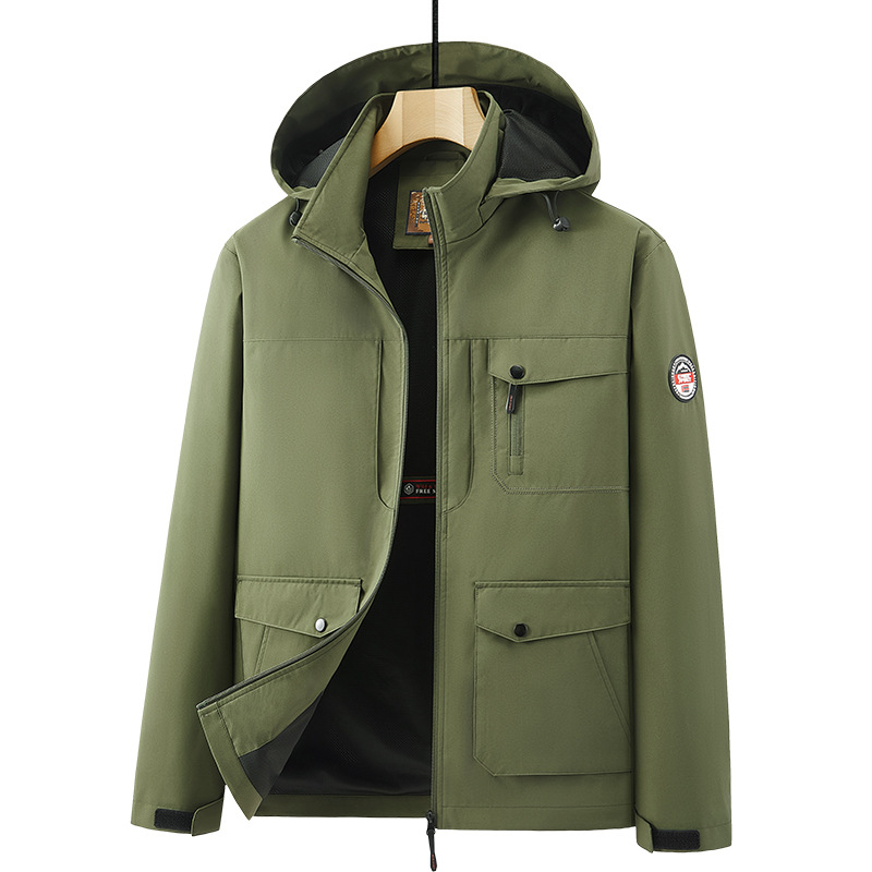 Jacket Fleece Thickened Casual Outdoor Hooded Large Size Jacket Men's Jacket Autumn_viptrois.com