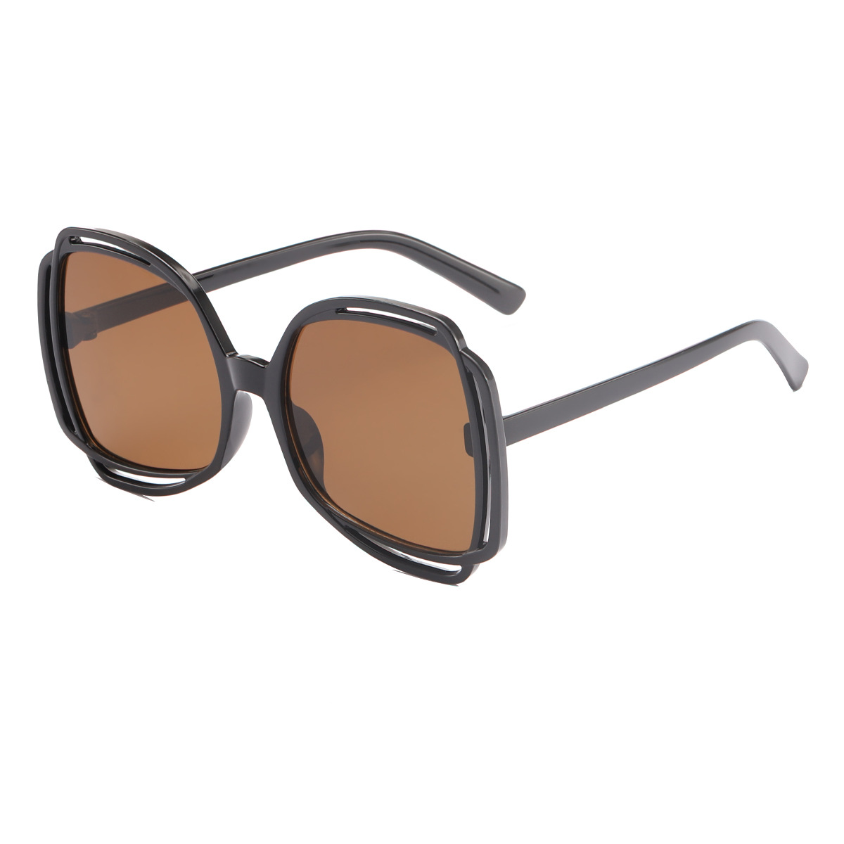 2022 nueva moda europea y americana gafas de sol de Marco grande personalizada Street shot gafas de sol huecas gafas de moda transfronterizas 97105