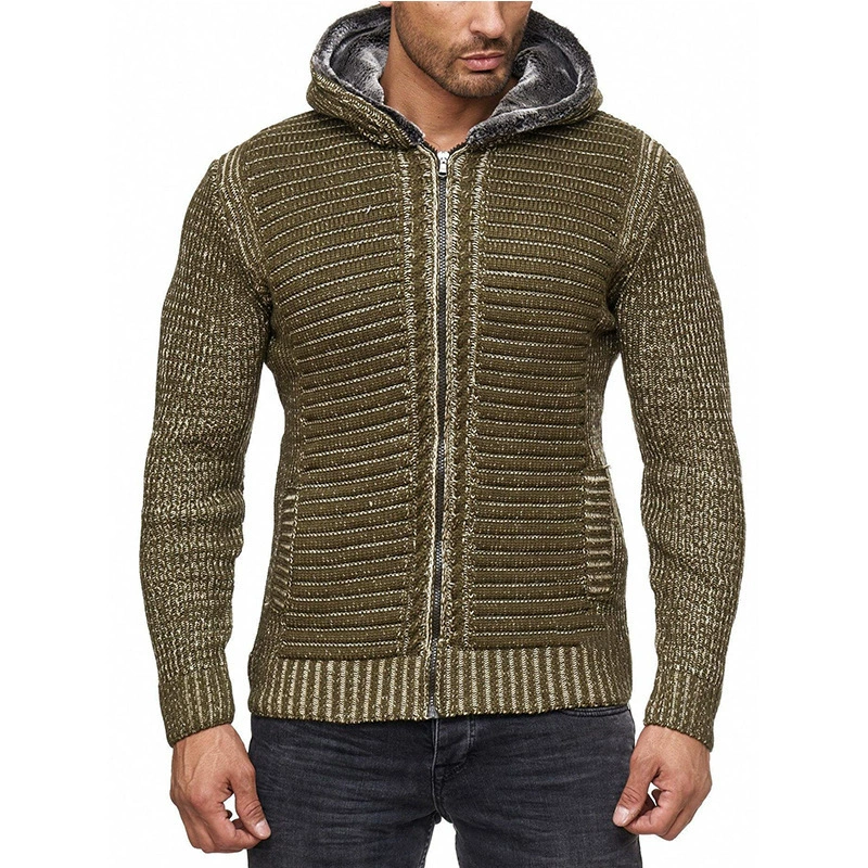 (Cross-border trading), demi-season sweater, men's cardigan, long-sleeve with hood, knitted jacket, slim fit, European style