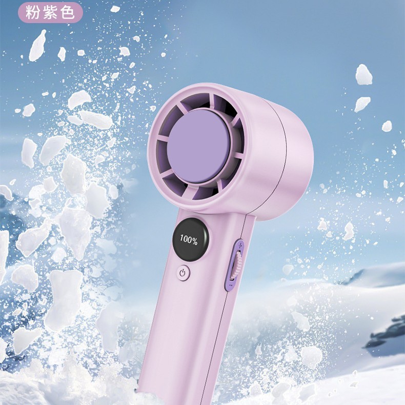 2025 夏の新入生屋外ハンドヘルドポータブル USB 小型ファンスマートデジタルディスプレイ 100 ギア高速超強風|undefined