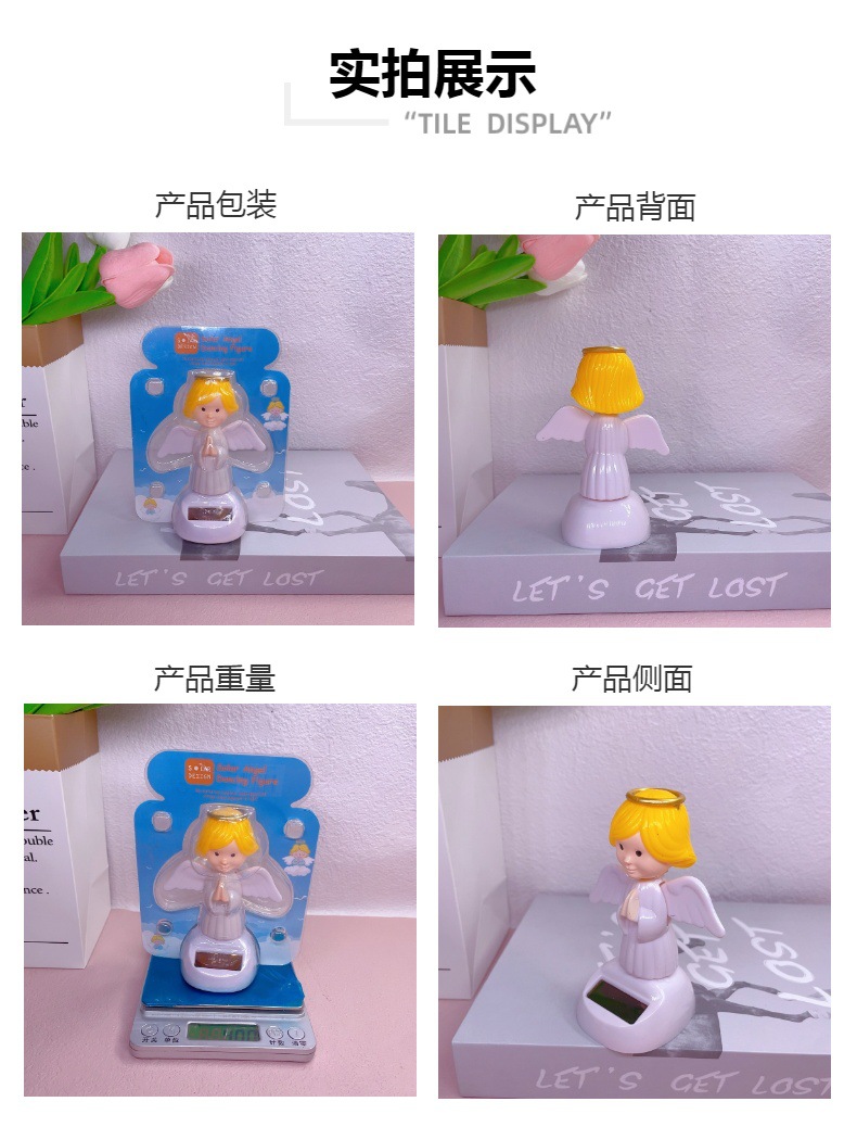 Creative shake head car ornaments factory direct angel car accessories Christmas gifts cartoon doll foreign trade