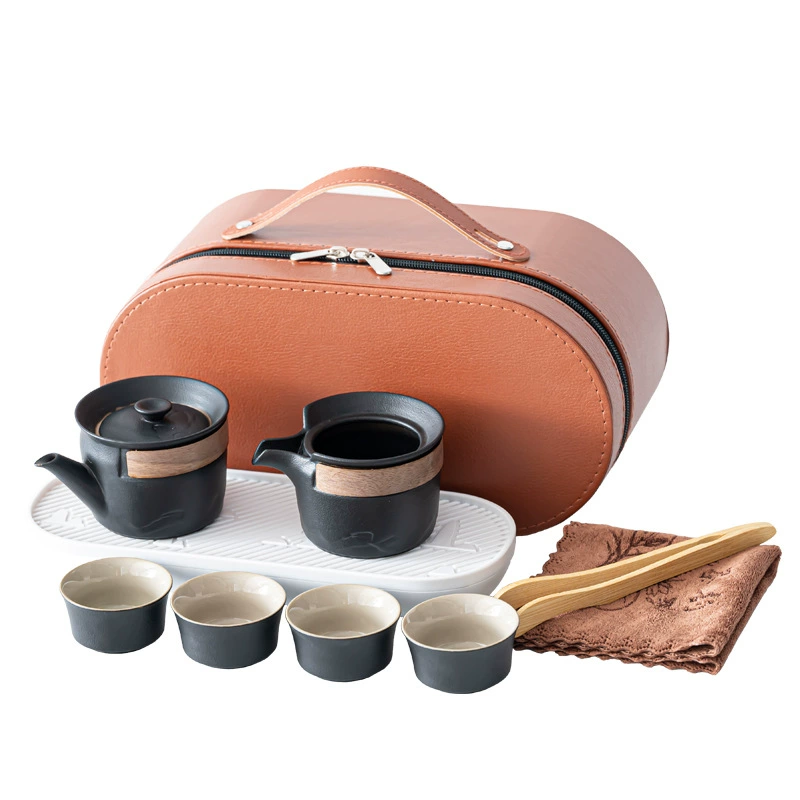 Sansui, handheld travel tea set for traveling, light luxury style, Birthday gift