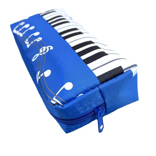 Piano keyboard note single-layer pen bag for primary school students, children fabric pencil bag, stationery bag, stationery pencil case